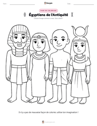 Aperçu de la feuille de travail imprimable Égyptiens de l'Antiquité