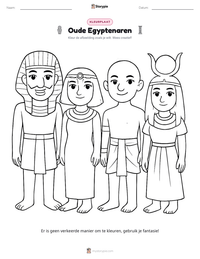 Oude Egyptenaren afdrukbare werkblad voorbeeld