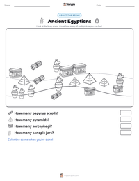Ancient Egyptians printable worksheet preview