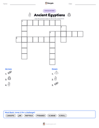 Ancient Egyptians printable worksheet preview