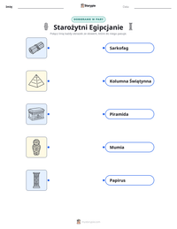 Podgląd drukowalnego arkusza ćwiczeń Starożytni Egipcjanie