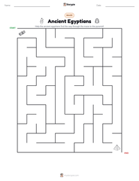 Ancient Egyptians printable worksheet preview