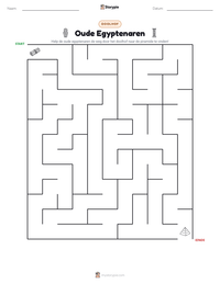 Oude Egyptenaren afdrukbare werkblad voorbeeld