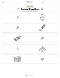 Ancient Egyptians printable worksheet preview