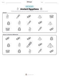 Ancient Egyptians printable worksheet preview