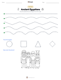 Ancient Egyptians printable worksheet preview