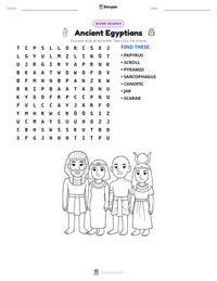 Ancient Egyptians printable worksheet preview