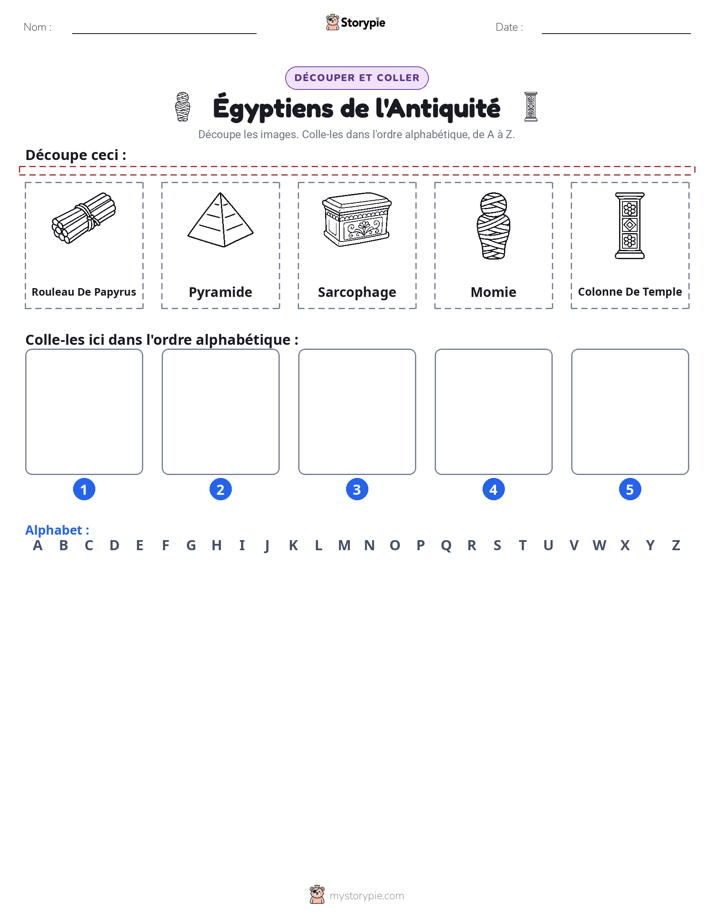 Découper & Coller l'Alphabet