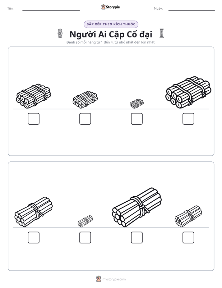 Thứ Tự Kích Thước