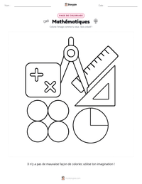 Aperçu de la feuille de travail imprimable Mathématiques