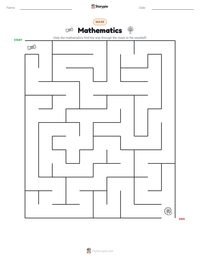 Mathematics printable worksheet preview