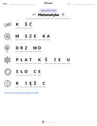 Podgląd drukowalnego arkusza ćwiczeń Matematyka