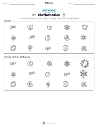 Mathematics printable worksheet preview
