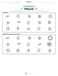 Wiskunde afdrukbare werkblad voorbeeld