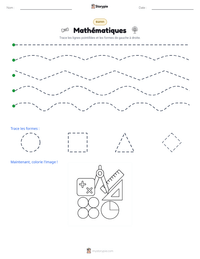 Aperçu de la feuille de travail imprimable Mathématiques