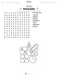 Prabaca lembar kerja cetak Matematika
