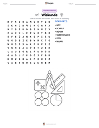 Wiskunde afdrukbare werkblad voorbeeld
