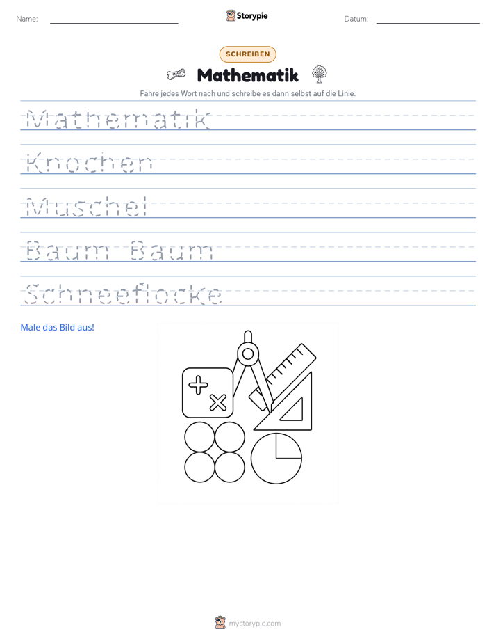 Schreibübung