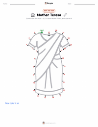 Mother Teresa printable worksheet preview