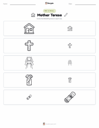 Mother Teresa printable worksheet preview
