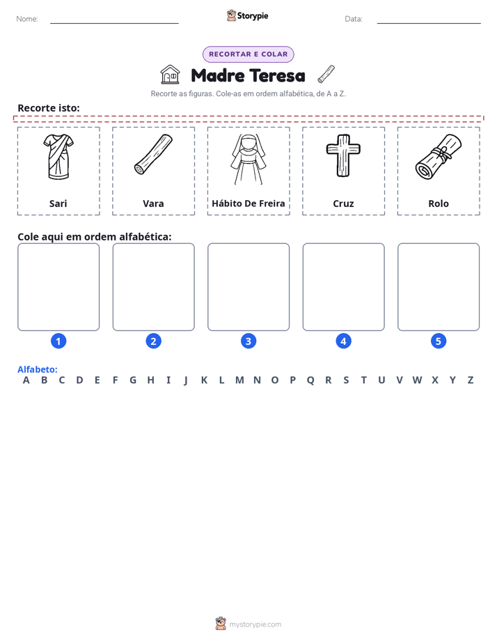 Recortar & Colar Alfabeto