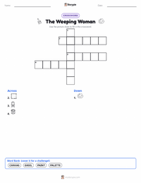 The Weeping Woman printable worksheet preview