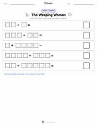 The Weeping Woman printable worksheet preview