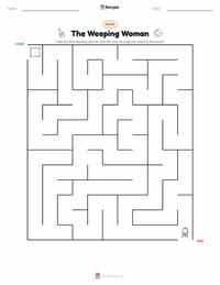 The Weeping Woman printable worksheet preview