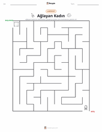 Ağlayan Kadın yazdırılabilir çalışma sayfası önizlemesi