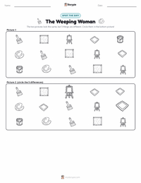 The Weeping Woman printable worksheet preview