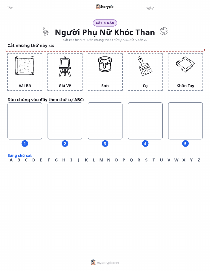 Cắt & Dán Chữ Cái