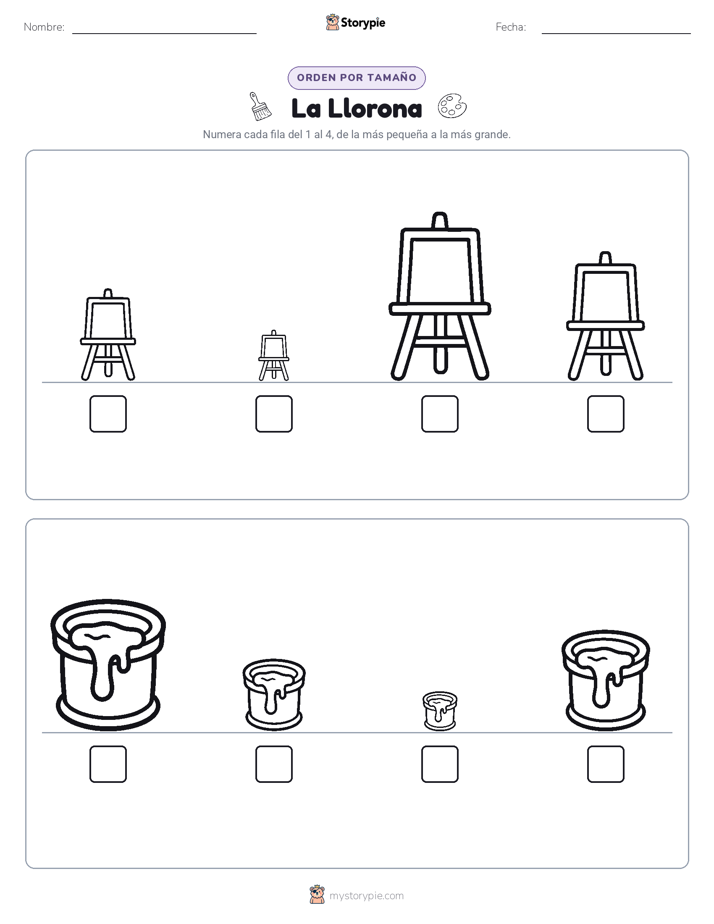 Orden de Tamaños