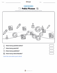 Pablo Picasso printable worksheet preview