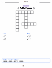 Pablo Picasso printable worksheet preview