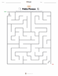 Pablo Picasso printable worksheet preview