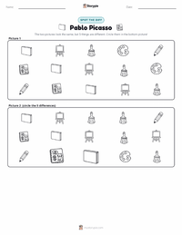 Pablo Picasso printable worksheet preview