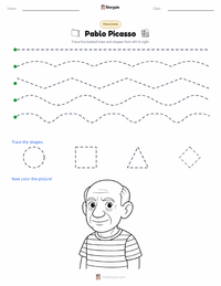 Pablo Picasso printable worksheet preview