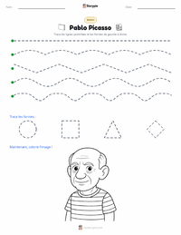Aperçu de la feuille de travail imprimable Pablo Picasso