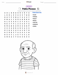 Prabaca lembar kerja cetak Pablo Picasso