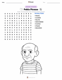 Podgląd drukowalnego arkusza ćwiczeń Pablo Picasso