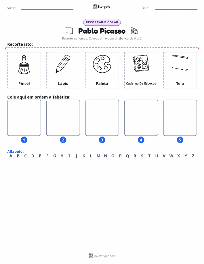 Recortar & Colar Alfabeto
