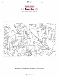 Guernica yazdırılabilir çalışma sayfası önizlemesi