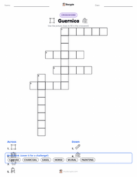 Guernica printable worksheet preview