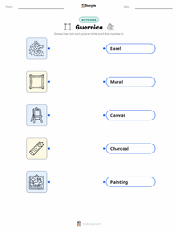 Guernica printable worksheet for kids