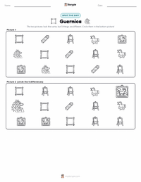 Guernica printable worksheet preview