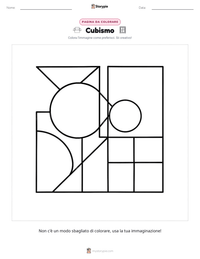 Anteprima della scheda stampabile di Cubismo