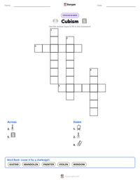 Cubism printable worksheet preview