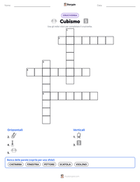 Anteprima della scheda stampabile di Cubismo