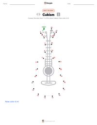 Cubism printable worksheet preview