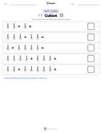 Cubism printable worksheet preview